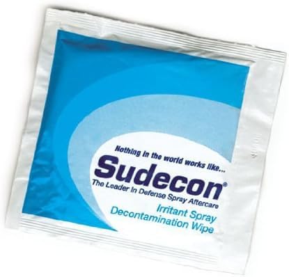 Fox Labs Sudecon Decontamination Wipes 12 Count front view showing professional emergency packaging.
