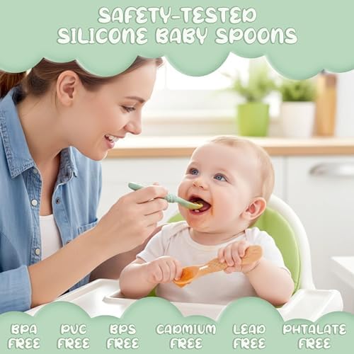 Ergonomic toddler training utensils designed for small hands to grip easily