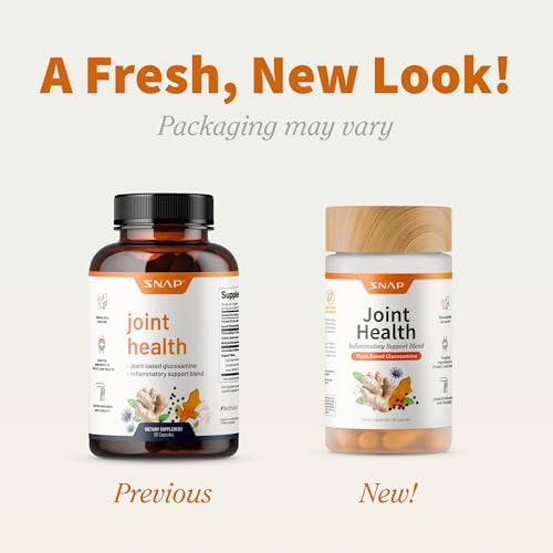 Snap Supplements Joint Health 90 capsules label showing supplement facts and plant based ingredients