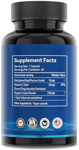 YEMFGQOE Lucemed Methylene Blue capsules bottle retail package overview