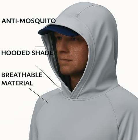 Side profile of Aoximyouny bug-proof cooling hoodie