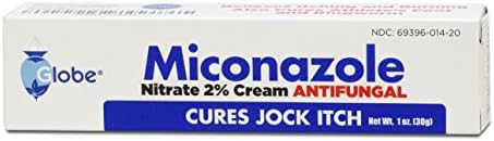 Globe Miconazole Antifungal Cream packaging detailing treatment for athlete foot