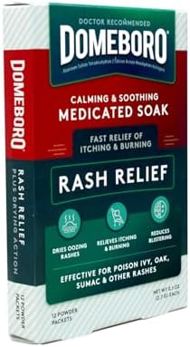 Two pack bundle of Domeboro soothing skin irritation soak boxes placed together.