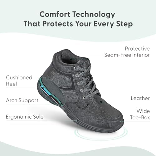 Top view of Orthofeet boots highlighting the wide toe box for bunions.