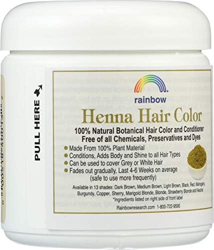 Natural Persian Light Brown henna hair dye packaging
