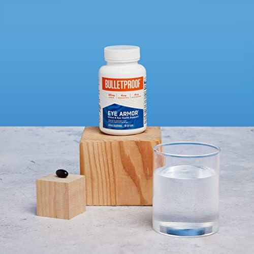 Close up of softgel capsules for blue light protection