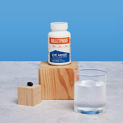Bulletproof Eye Armor dietary supplement bottle for eye health