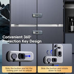 Clear blue fridge safety lock for kitchen appliances