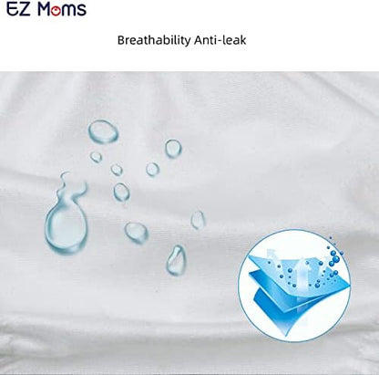 Side profile of Ez Moms soft rubber pants for potty training