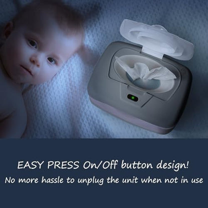 Side view of Gogo Pure purple baby wipe warming case