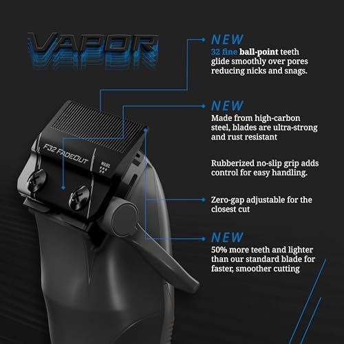 Wahl Professional 5-Star Vapor Cordless Hair Clipper resting on its weighted charging stand.