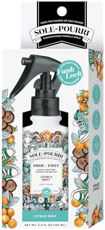 Compact 3.4 fluid ounce bottle of Sole-Pourri for travel and gym