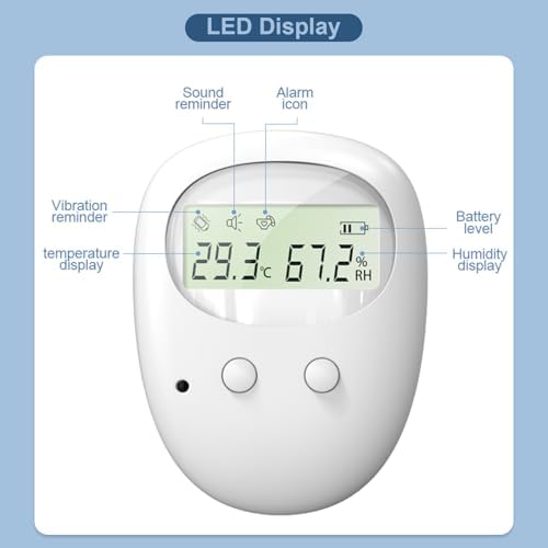 Parent receiver unit for bedwetting alarm showing USB-C charging port