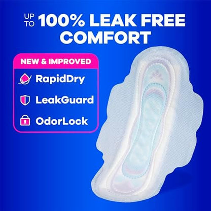 Always Ultra Thin size 3 pads with flexi-wings for heavy flow protection.