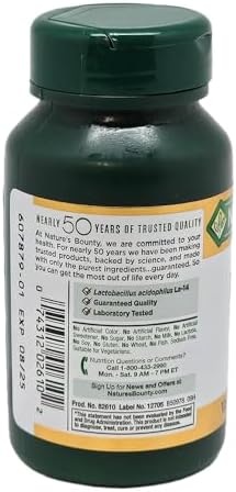 Daily acidophilus probiotic for balanced digestion routine