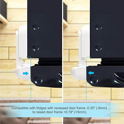 Clymene freezer door lock showing one-handed operation