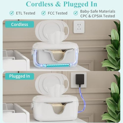 Igeri baby wipe warmer with nightlight display