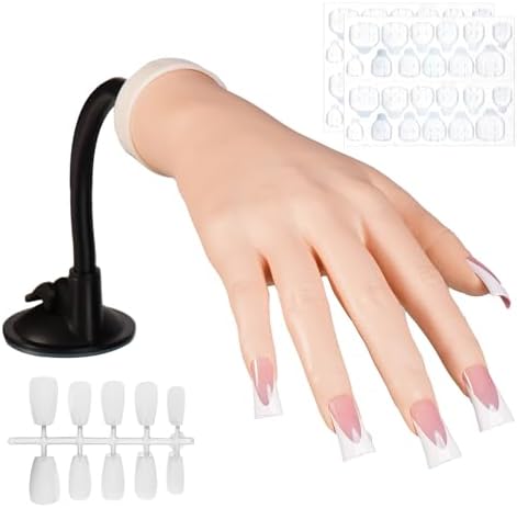 Eqaiwujie silicon practice hand for acrylic nails front view