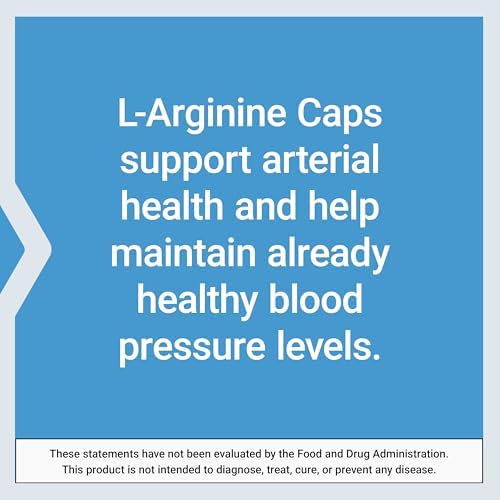 Life Extension L-Arginine 700 mg bottle displayed next to capsule servings
