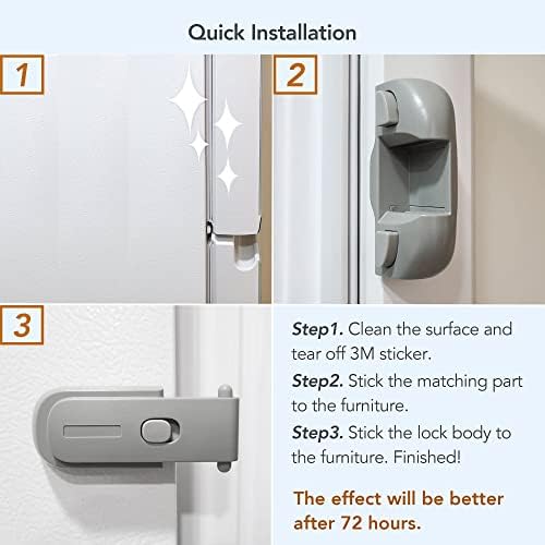 Close up view of the Moonybaby safety latch double button mechanism