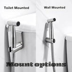Complete bidet sprayer set components laid out