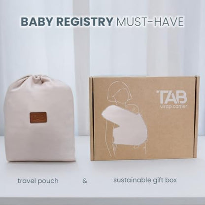 TAB PERFORMANCE breathable baby wrap being worn comfortably by a father