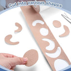 Geiserailie foot care moleskin roll showing flexible adhesive backing.