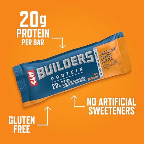 CLIF BUILDERS Protein Bars - Chocolate Peanut Butter Flavor - 20g Plant Based Protein - Gluten Free - Non-GMO - Low Glycemic - No Artificial Sweeteners - Value Pack, 2.4 oz. (12 Count) - Image 7