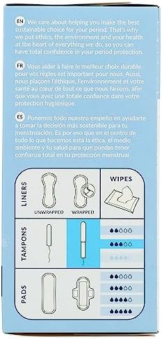 Natracare 100 percent organic cotton tampons with super absorbency for heavy flow.