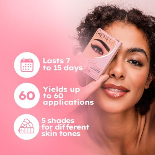 Smudge-free eyebrow color kit designed for up to sixty individual home applications.