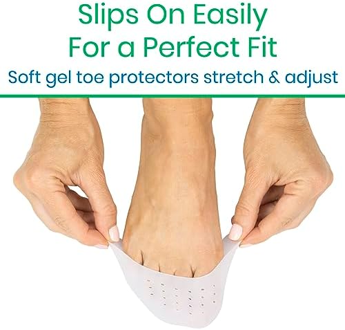 ViveSole reusable silicone foot covers for hammer toe and corn protection.