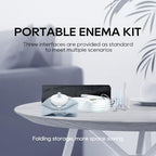 Complete Smokitcen enema kit accessories including metal hanging hook and multiple nozzles.