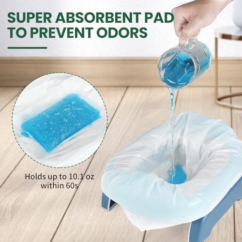 Close up of absorbent material in Roamall potty liner