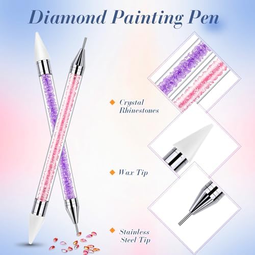 Dual headed manicure pencil showing the self adhesive wax head close up