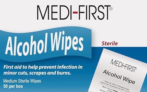 Individual sterile isopropyl alcohol 70 percent wipes for skin prep