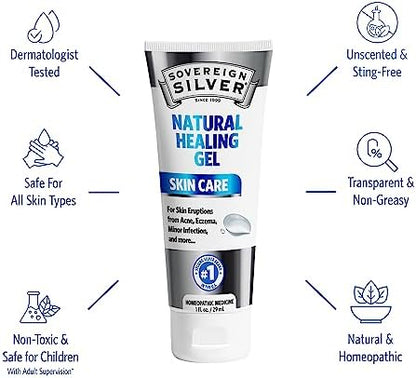 Sovereign Silver 1 ounce tube of silver hydrosol healing ointment.