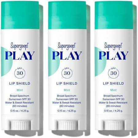 Supergoop Play Lip Shield SPF 30 Mint 3 Pack front view