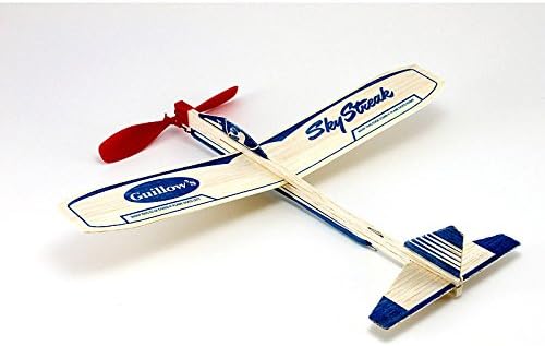 Guillows Sky Streak rubberband powered glider six pack retail packaging imported from USA