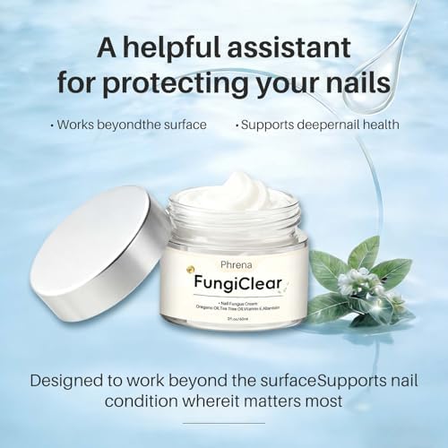 Phrena natural formula nail cream packaging for fingernail recovery.