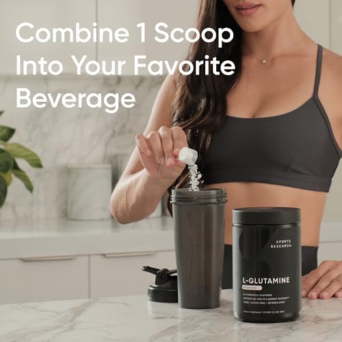 Sports Research L-Glutamine fermented ingredients label