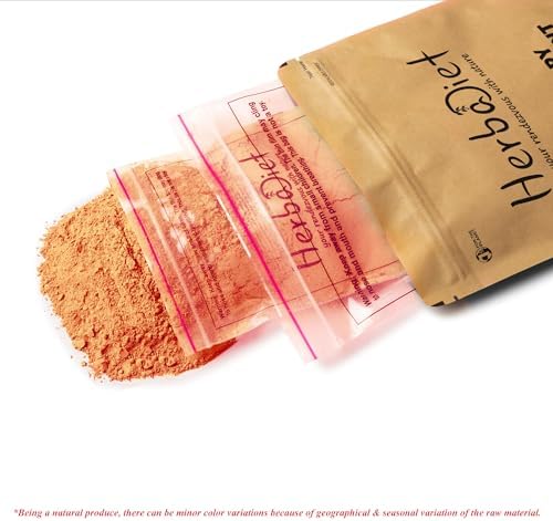 Herbadiet natural antioxidant supplement powder texture and scoop view
