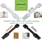 One handed adult operation showing how to open the flexible safety strap latch