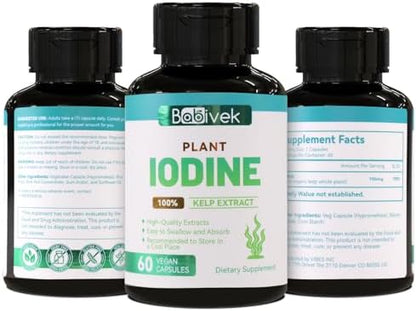 Back label of Babivek sea vegetable complex supplement