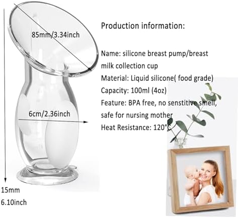 CMBEAR 100ml milk collector showing wide suction opening design