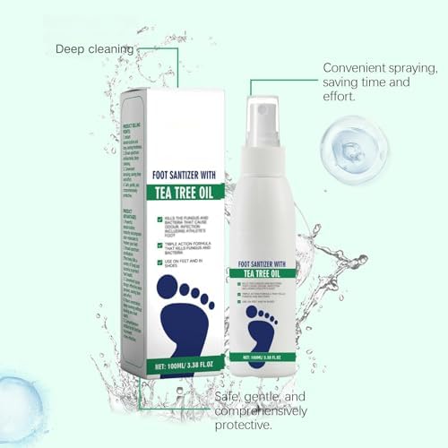 Two pack of MILEDY tea tree oil spray for athletes and travel.