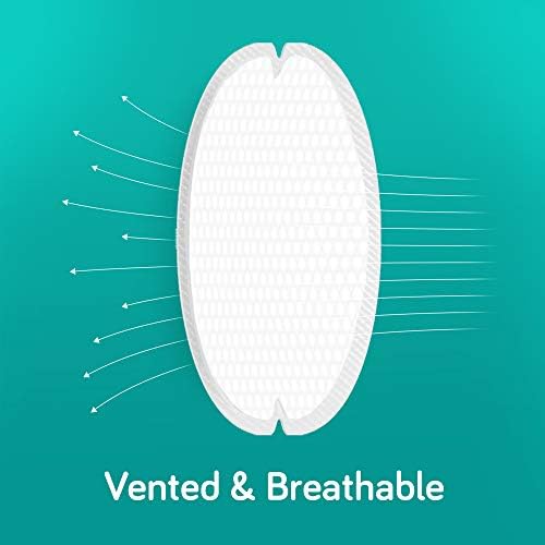 Nanobebe nursing pads showing contoured shape and adhesive strip