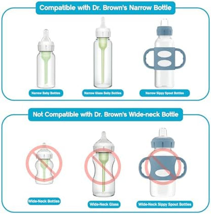 Four count bundle arrangement of Dr. Brown's natural flow medical grade silicone replacement nipples for baby bottles