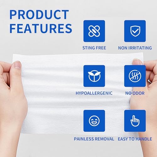 Sting free tape remover pads for post surgery bandage maintenance.