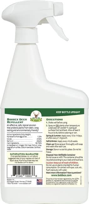 Bobbex 2 pack animal deterrent spray for garden protection