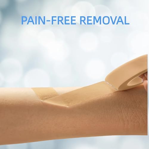 Skin toned micropore tape used for securing first aid dressings